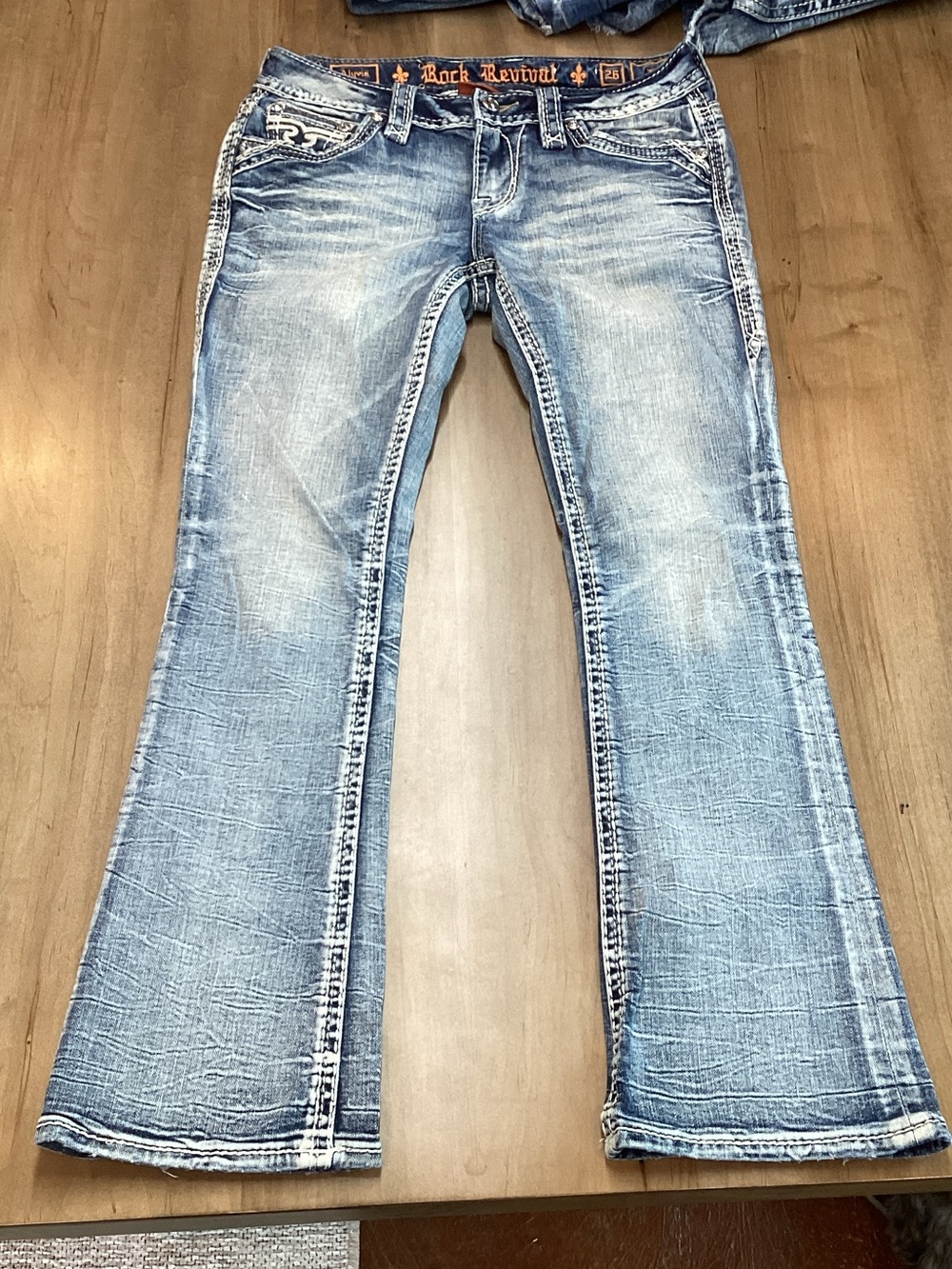 Rock Revival Women's Light Wash Flared Jeans
